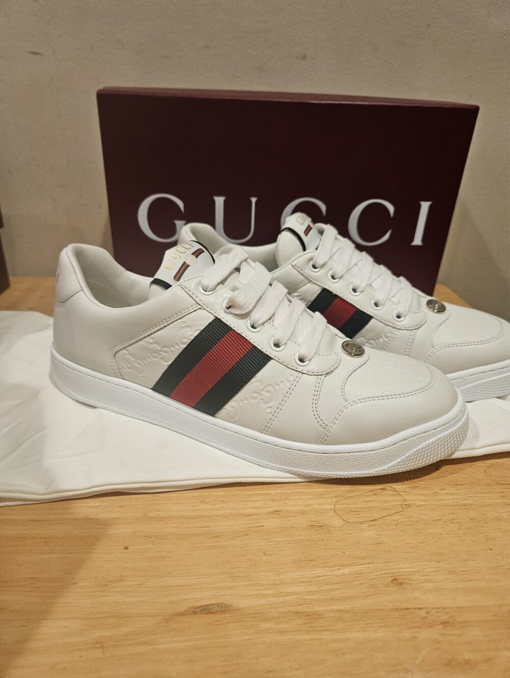 Gucci Screener Leather Sneaker Women's Size 40